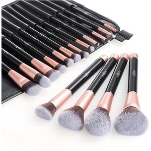 New-16 PCs Professional Premium Quality Makeup Brush Set+Elegant Carrying Case